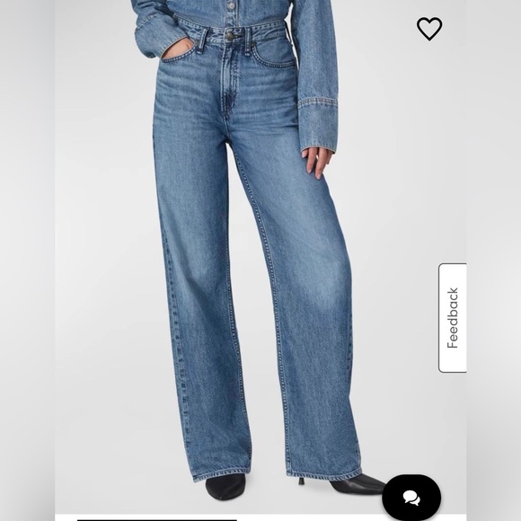 RAG & BONE RIVER FEATHERWEIGHT LOGAN HIGH RISE WIDE LEG JEANS 3 SIZES - Picture 4 of 12